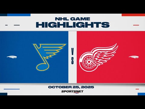 NHL Highlights | Blues vs. Red Wings - October 25, 2025