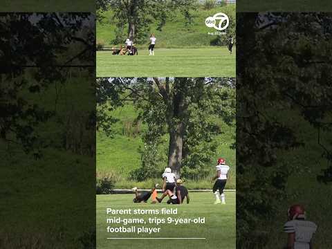 Parent storms field mid-game, <strong>trips</strong> 9-year-old football player