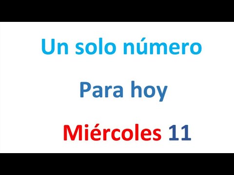 Un solo número para hoy Miércoles 11 de septiembre, El campeón de los números