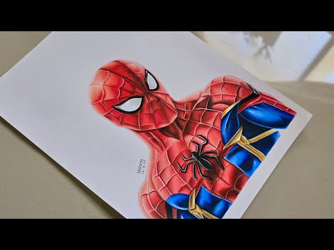 Drawing Spiderman | Color pencil Drawing