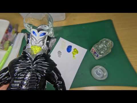 【ASMR】メフィラス星人が塗り上がるまで。不氣味な漆黒を再現する全工程｜ナレーションなし・作業用