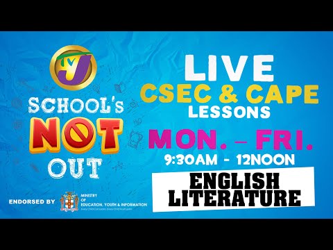 TVJ Schools Not Out: CSEC English Literature with Shirlene Woodburn - April 3 2020
