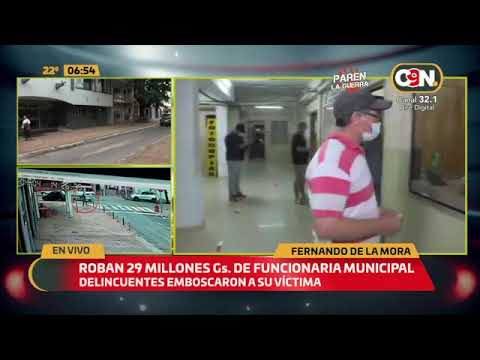 Roban 29 millones de guaraníes a funcionaria municipal