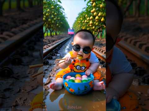 ❤️ Evolution of Baby: Train Meets on Baby for Food Eating #cat #cute #love #shorts BabyLos 116