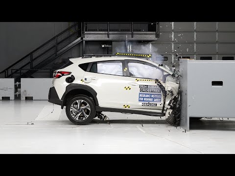 2024 Subaru Crosstrek passenger-side small overlap IIHS crash test