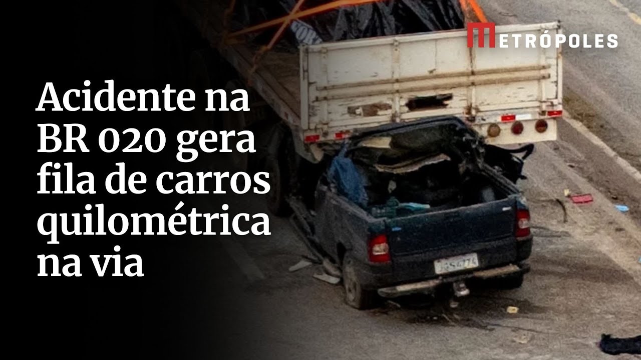 Acidente na BR 020 gera fila de carros quilométrica na via