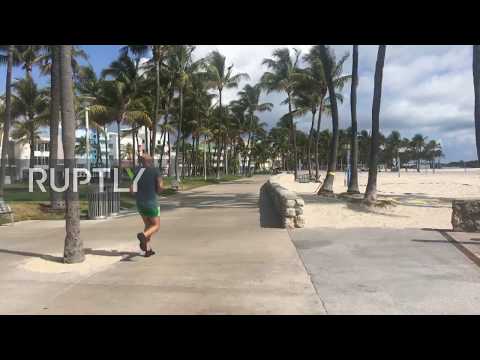 USA: Miami Beach desolate as beaches closed amid COVID-19 outbreak