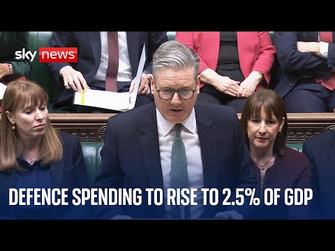 Starmer announces biggest hike in defence spending since Cold War | Watch in full