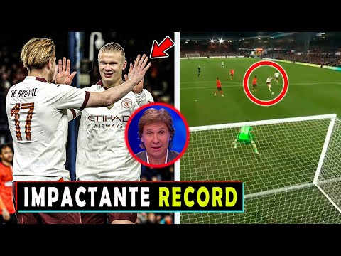 NUEVO RECORD? REPOKER de GOLES de ERLING HAALAND Luton Town vs Manchester City 2-6