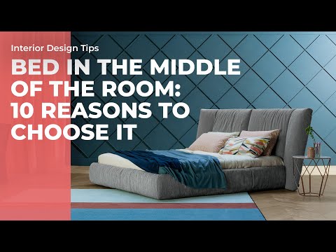 Bed in the middle of the room: 10 reasons to choose it