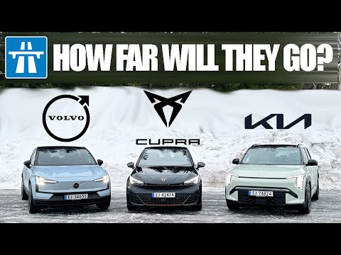 Kia EV3 vs Volvo EX30 vs Cupra Born | RANGE TEST @120KPH (75MPH)