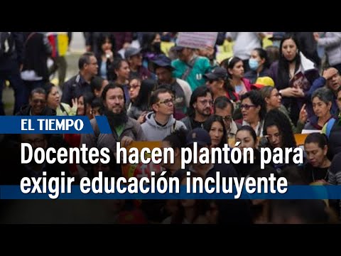 La Asociación Colombiana de Educadores Sordos realiza un plantón por educación incluyente| El Tiempo