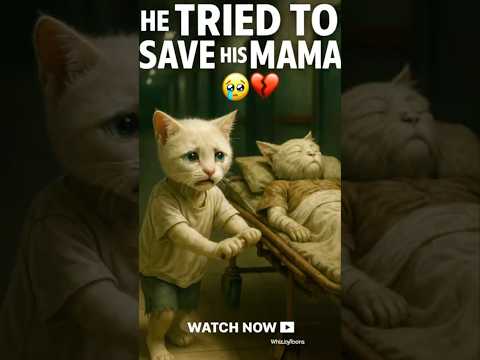 He Tried to Save His Mama 😭🐱💔 #cat  #shorts #shortviral