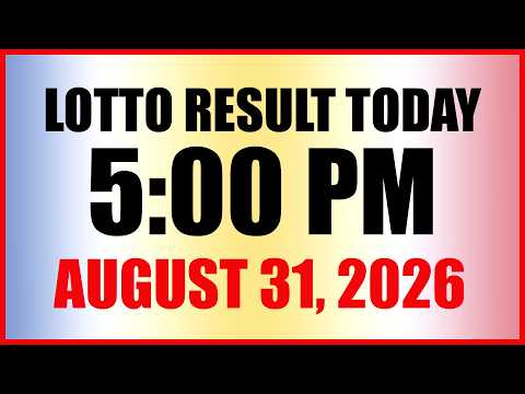Lotto Result Today 5pm Draw August 31, 2026 Swertres EZ2 PCSO