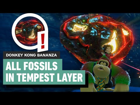 Donkey Kong Bananza - Every Tempest Layer Fossil Location | Rare and Legendary