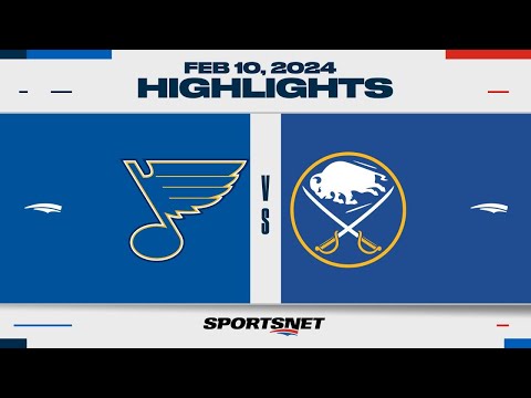 NHL Highlights | Blues vs. Sabres - February 10, 2024