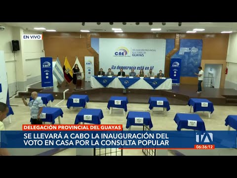Guayas inaugura su jornada de voto en casa