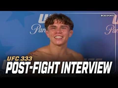 Lone'er Kavanagh reacts to first-round finish at UFC 333, targets flyweight title next