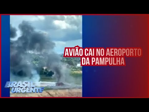 AVIÃO CAI NO AEROPORTO DA PAMPULHA | BRASIL URGENTE MINAS 06-03-24