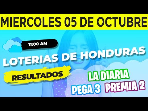 Sorteo 11AM Loto Honduras, La Diaria, Pega 3, Premia 2, Miércoles 5 de Octubre del 2022 | Ganador