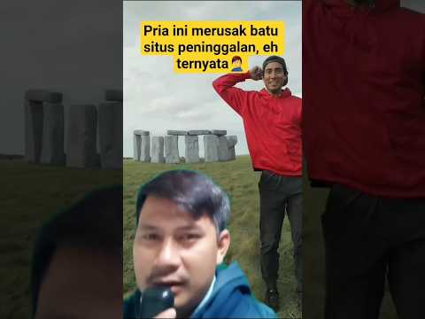 Pria ini merusak batu situs peninggalan, eh ternyata🤦♂️ #shorts #short #magic #funny