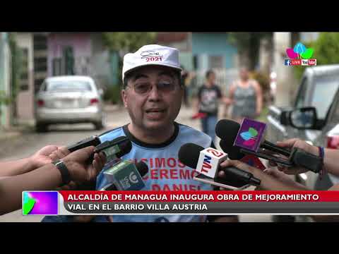 Alcaldía de Managua inauguró obra de mejoramiento vial en el barrio Villa Austria