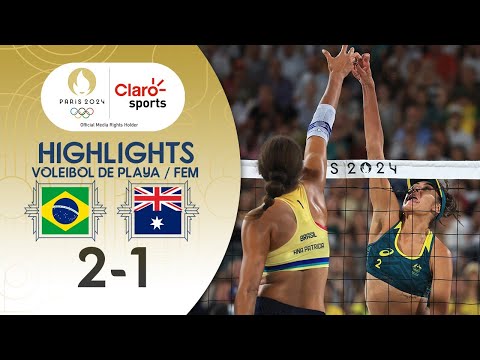 Brasil [2-1] Australia: Voleibol de playa | Semifinal, femenil en #Paris2024 | Highlights