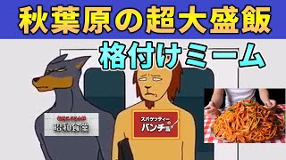 【大盛り】秋葉原電気街のドカ食い飯で有名な料理店を動画にしてみました。格付けミームを使っていますが中の人はどの店も大好きです。買い物ついでに