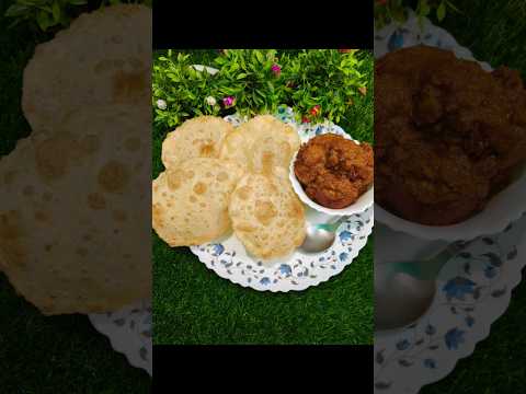 সকালের জলখাবার বেলা 12:30 🤔 #luche #food #shortsvideo #breakfast #thali #thalishorts #viral #shorts