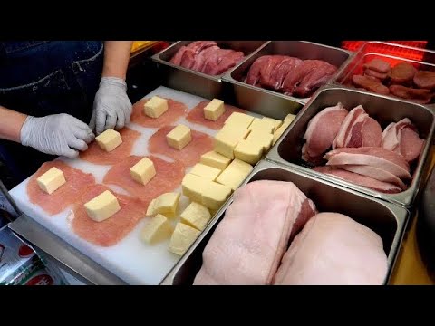 전국에 숨어 있는 화제의 치즈 돈까스, 등심 돈까스 맛집 몰아보기 TOP 4 Korean Cheese Pork Cutlet Making Collection