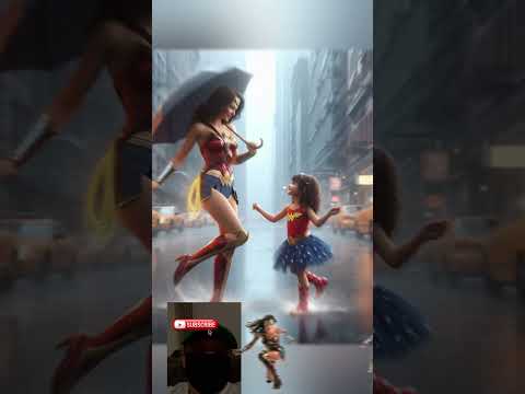 Superhero and kid dancing in the rain #marvel #avengers #spiderman #marveldc #dc #ironman  #viral