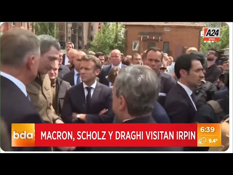 Invasión en Ucrania: Macron, Scholz y Draghi llegaron a Kiev I A24