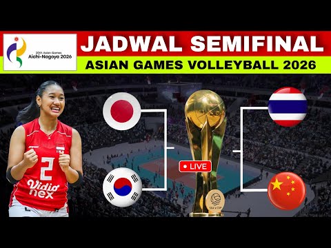 Jadwal Semifinal Asian Games Volleyball 2026 Hari Ini | Indonesia vs Vietnam,Jepang vs Korea Selatan
