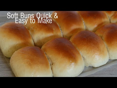 DELICIOUS SOFT BUNS | QUICK AND EASY TO MAKE BREAD | QUICK DINNER ROLLS