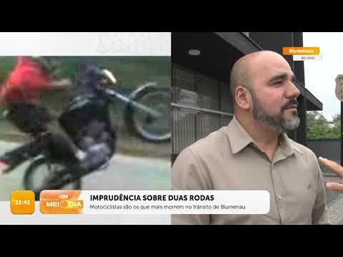 Motociclistas de Blumenau exibem festival de imprudências cometidas | Trânsito | SCC Meio-Dia