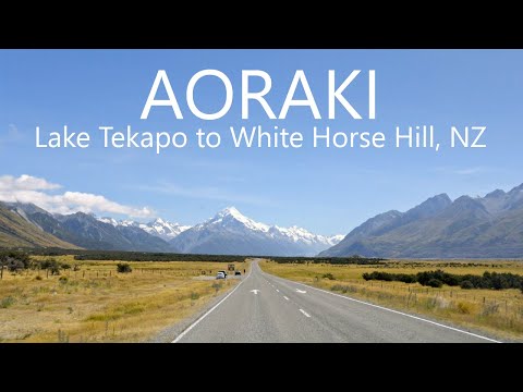 4K Scenic Drive | Lake Tekapo to Aoraki/Mt. Cook National Park, New Zealand