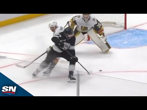 Warren Foegele Scores Spinning Backhand Goal To Capitalize On Ilya Samsonov Misplay