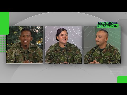 Entrevista con Mayor Rubén Barón, comandante y los soldados Simón Zuleta y Catalina Areiza
