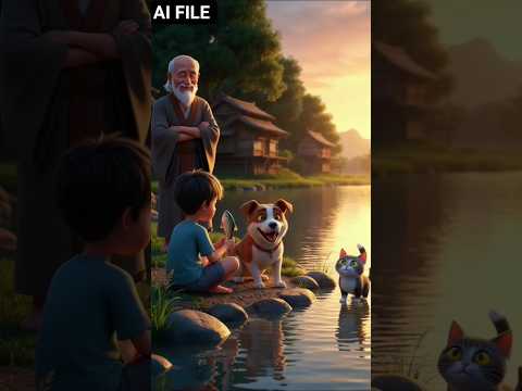 "आज सब लुटा दिया… तो कल भूखे रह गए – लड़का, कुत्ता और बिल्ली!" #ai #shortsfeed #shorts #cartoon