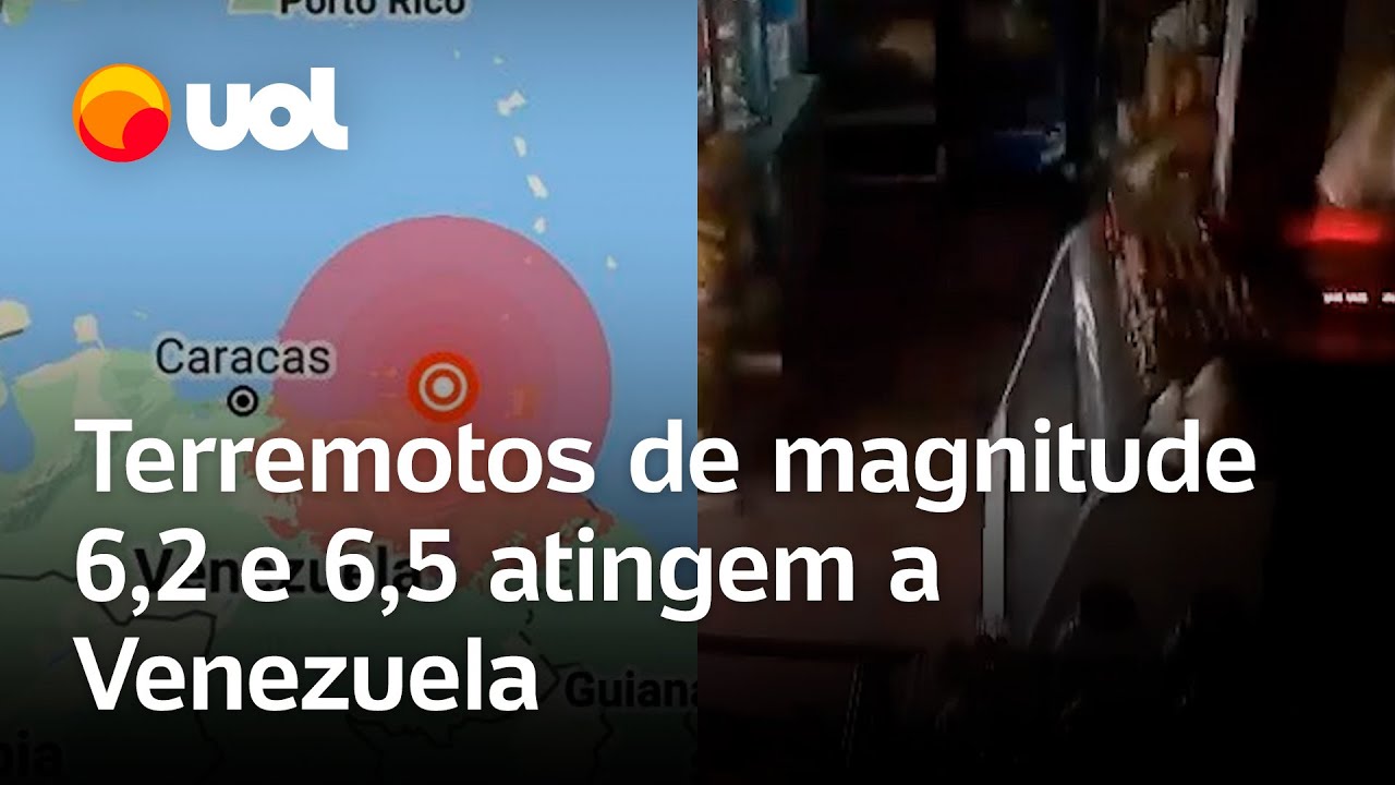 Terremotos atingem a Venezuela com magnitude de 6,2 e 6,5; vídeos mostram tremores, correria e caos
