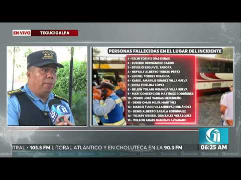 19 personas fallecieron en accidente de tránsito suscitado en San Juan de Opoa, Copán
