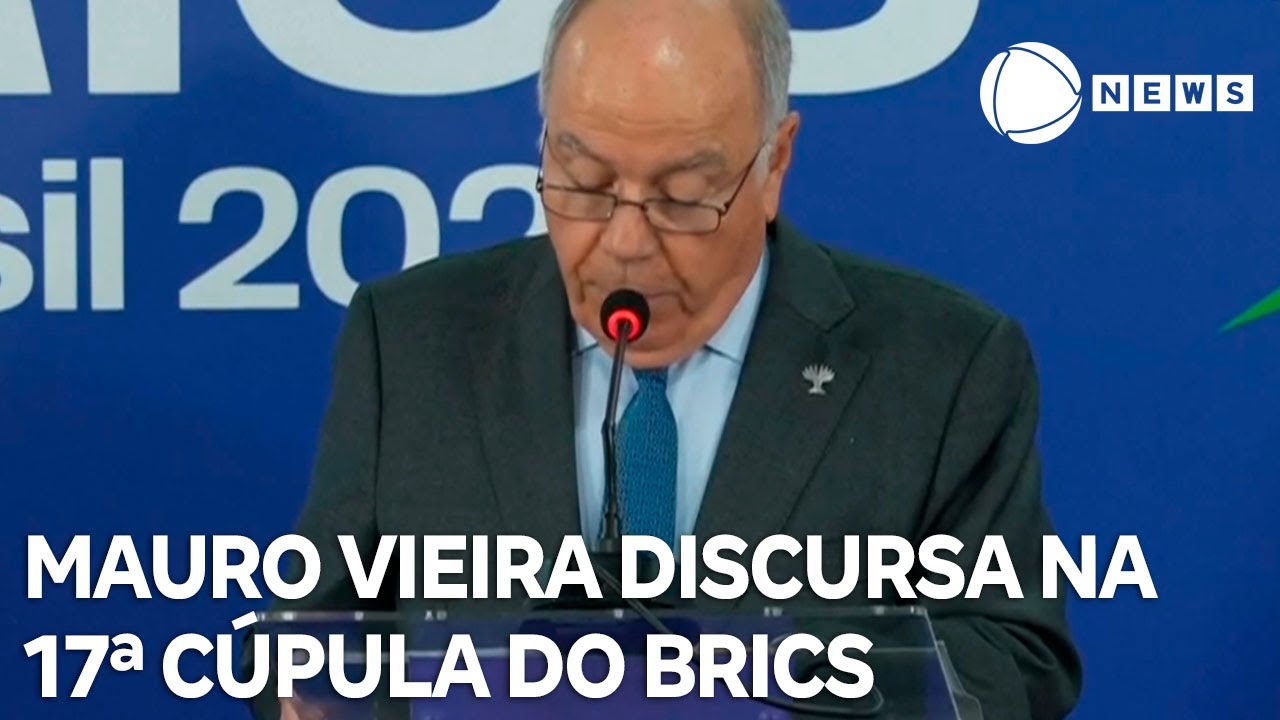 Mauro Vieira discursa no último dia da 17ª Cúpula do BRICS