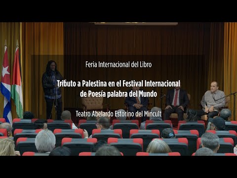 Acto en tributo a Palestina en el Festival Internacional de Poesía Palabra del  Mundo