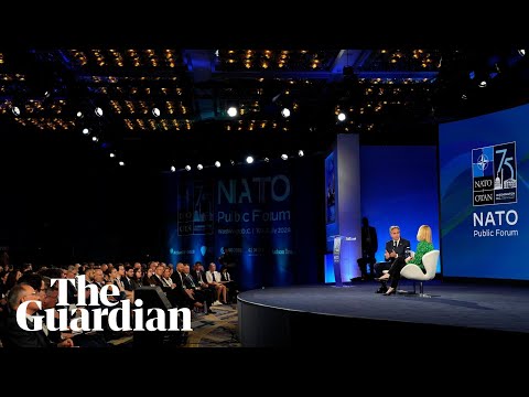 Jake Sullivan and Andryi Yermak join world leaders at Nato public forum – watch live