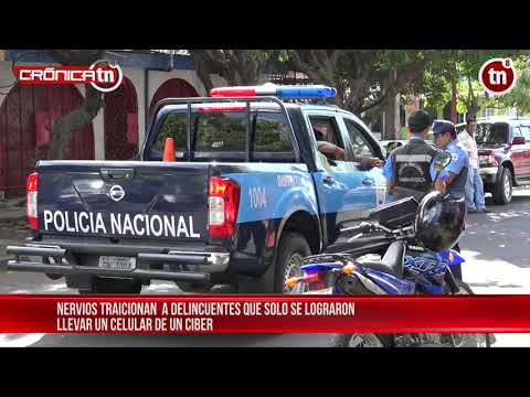 Delincuentes novatos y asustados asaltan cyber en Managua - Nicaragua