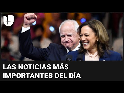 Harris elige a Tim Walz como compañero de fórmula: las noticias más importantes en cinco minutos