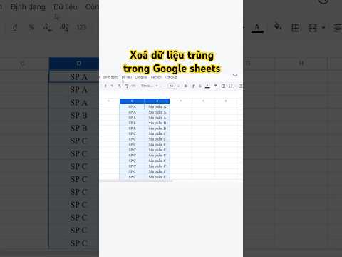 Mẹo xoá dữ liệu trùng trong Google sheets #excel #exceltips #googlesheets #hocexcelonline