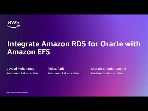 Integrate Amazon RDS for Oracle with Amazon EFS | Amazon Web Services