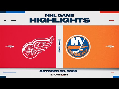 NHL Highlights | Red Wings vs. Islanders - October 23, 2025
