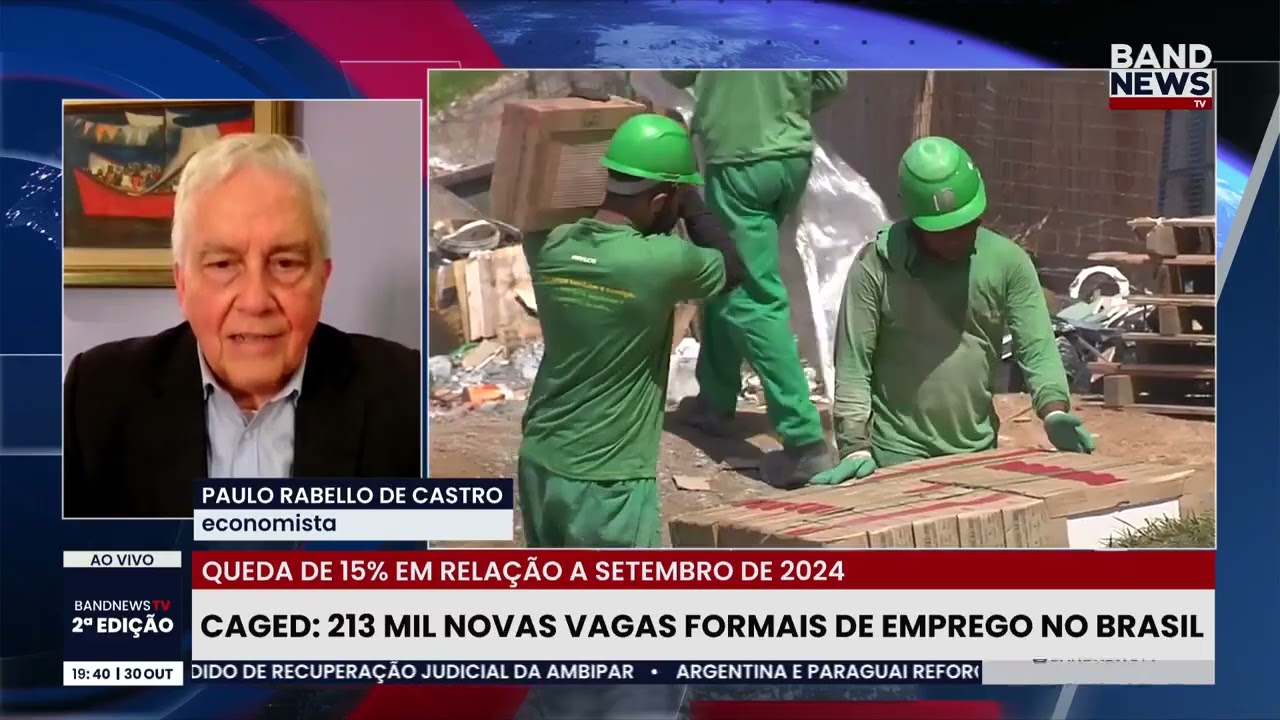 CAGED 213 mil novas vagas formais de emprego no Brasil | BandNews TV  TV Online CAGED 213 mil novas vagas formais de emprego no Brasil | BandNews TV